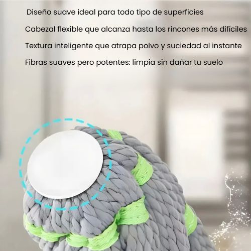 Mopa Redonda Autoescurrible – Limpieza eficiente sin ensuciarte las manos