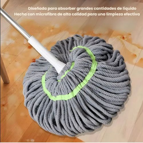 Mopa Redonda Autoescurrible – Limpieza eficiente sin ensuciarte las manos