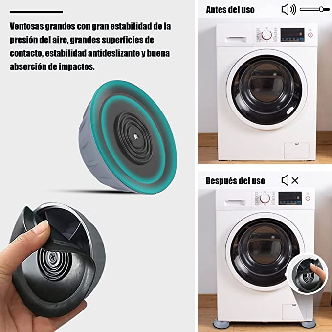 Almohadillas Amortiguadoras para Lavadora – Reduce el Ruido y las Vibraciones