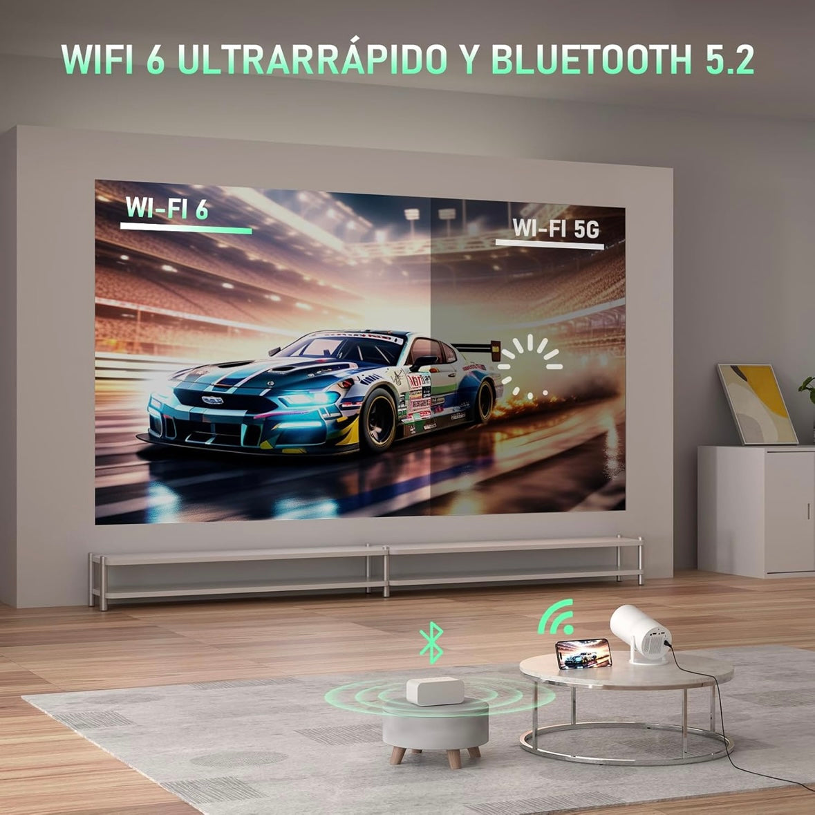 Mini Proyector Portátil Android Full HD – Cine en Cualquier Lugar
