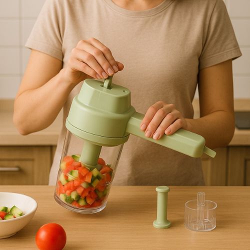 Cortador Automático de Frutas y Verduras – Rápido, Preciso y Sin Esfuerzo